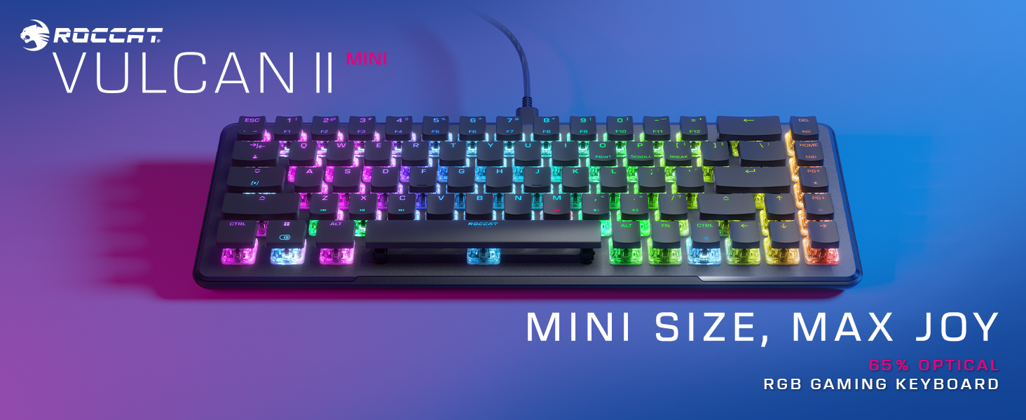 Amazon.com: Roccat Vulcan II Mini–65% Optical PC Gaming Keyboard